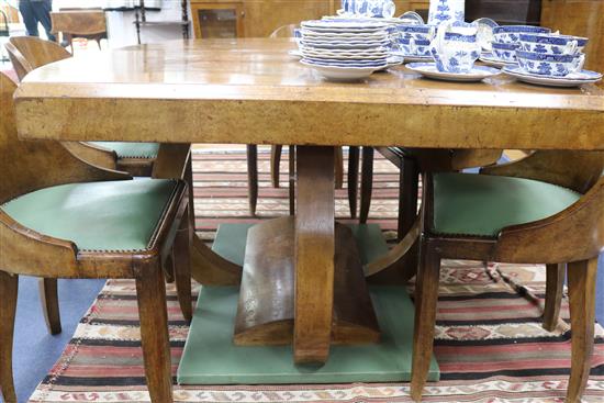 An Art Deco suite Sideboard W.180cm, Sideboard W.150cm